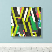 Diagonal-Slipstream-Muster Leinwanddruck (Insitu (Holzboden))