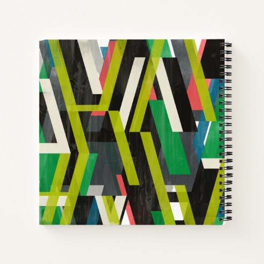 Diagonal-Slipstream-Muster Notizblock (Rückseite)