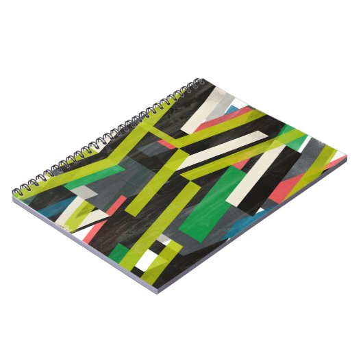 Diagonal-Slipstream-Muster Notizblock (Linke Seite)