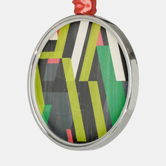 Diagonal-Slipstream-Muster Ornament Aus Metall (Links)