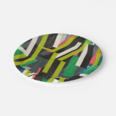 Diagonal-Slipstream-Muster Pappteller (Schrägansicht)