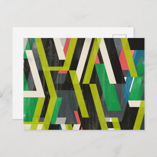 Diagonal-Slipstream-Muster Postkarte (Vorne/Hinten)