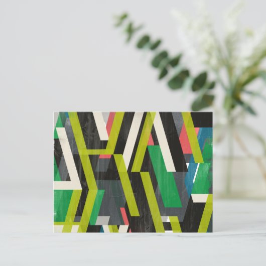 Diagonal-Slipstream-Muster Postkarte (Stehend Vorderseite)