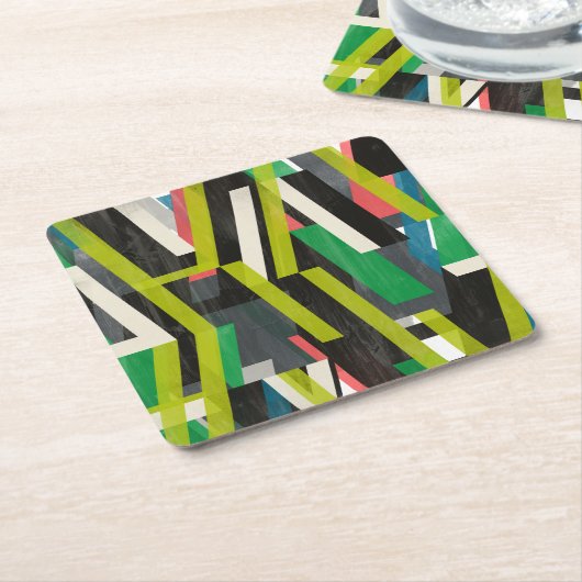 Diagonal-Slipstream-Muster Rechteckiger Pappuntersetzer (angewinkelt)