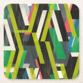 Diagonal-Slipstream-Muster Rechteckiger Pappuntersetzer (Vorderseite)