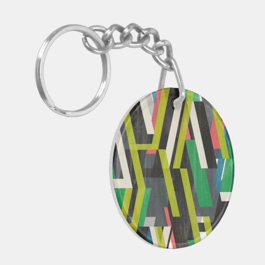 Diagonal-Slipstream-Muster Schlüsselanhänger (Vorderseite links)