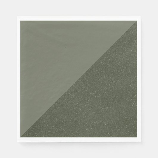 Diagonal Split Moss Green Napkin Serviette (Vorderseite)