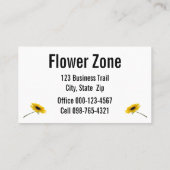 Diagonal Stack Sonnenblumen Visitenkarte (Rückseite)