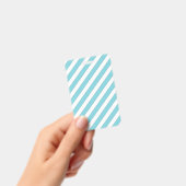 Diagonal Streifen Light Blue Ausweis (Handheld)
