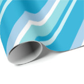 Diagonal Streifen Light Blue Geschenkpapier (Rolleneckpunkt)