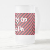 Diagonal-Streifen Mattglas Bierglas (VorderseiteRechts)