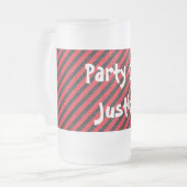 Diagonal-Streifen Mattglas Bierglas (Vorderseite Links)