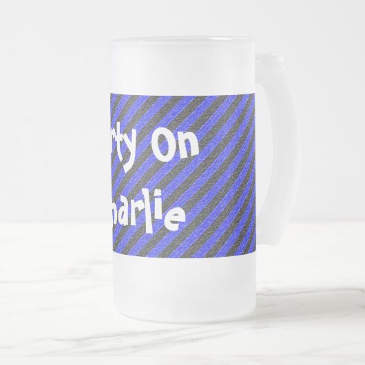 Diagonal-Streifen Mattglas Bierglas (VorderseiteRechts)