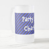 Diagonal-Streifen Mattglas Bierglas (Vorderseite Links)