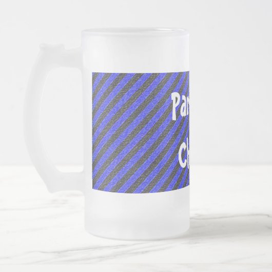 Diagonal-Streifen Mattglas Bierglas (Links)