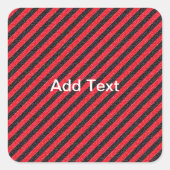 Diagonal-Streifen Quadratischer Aufkleber (Vorderseite)