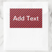 Diagonal-Streifen Rechteckiger Aufkleber (Tasche)