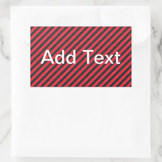 Diagonal-Streifen Rechteckiger Aufkleber (Tasche)