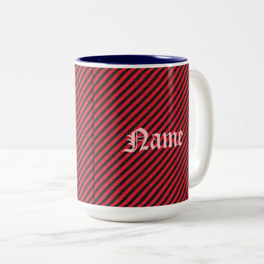 Diagonal-Streifen Zweifarbige Tasse (VorderseiteRechts)