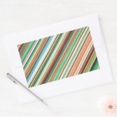 Diagonal Stripe farbiges Stoffmuster Rechteckiger Aufkleber (Umschlag)