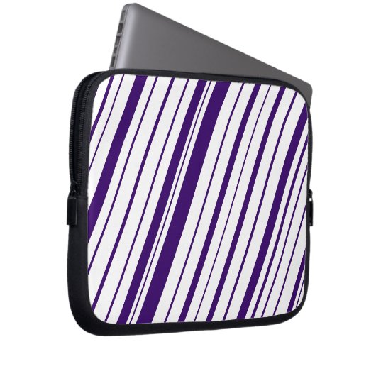 Diagonal Stripe ~ Indigo Laptopschutzhülle (Vorne Rechts)
