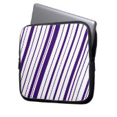 Diagonal Stripe ~ Indigo Laptopschutzhülle (Vorderseite Links)