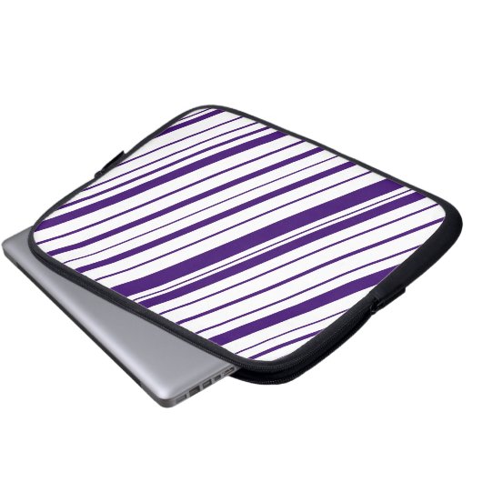 Diagonal Stripe ~ Indigo Laptopschutzhülle (Vorne Knopf)