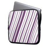 Diagonal Stripe ~Lavender Laptopschutzhülle (Vorderseite Links)