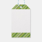 Diagonal Stripe Leprechaun Gift Tag Geschenkanhänger (Rückseite)