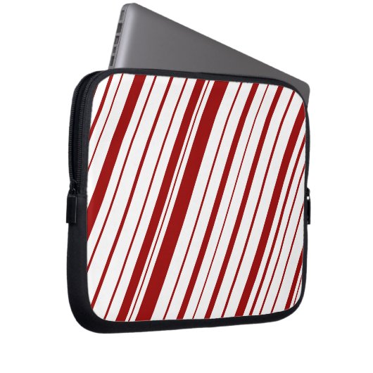 Diagonal Stripe ~ Maroon Laptopschutzhülle (Vorne Rechts)