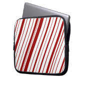 Diagonal Stripe ~ Maroon Laptopschutzhülle (Vorderseite Links)