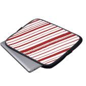 Diagonal Stripe ~ Maroon Laptopschutzhülle (Vorne Knopf)