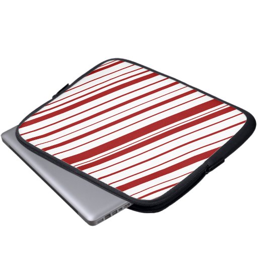 Diagonal Stripe ~ Maroon Laptopschutzhülle (Vorne Knopf)