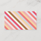 Diagonal Stripe Moderner QR Code Visitenkarte (Rückseite)