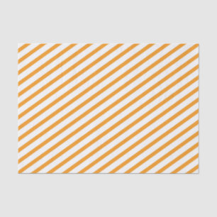 Diagonal Stripe Orange Muster Seidenpapier