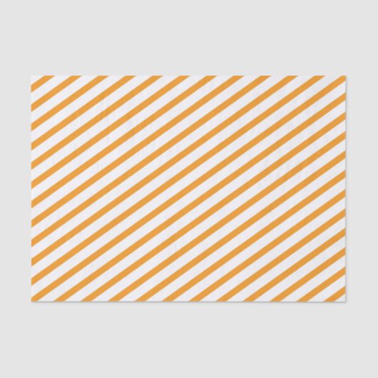 Diagonal Stripe Orange Muster Seidenpapier (Vorderseite)