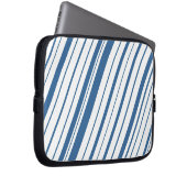Diagonal Stripe ~ Steel Blue Laptopschutzhülle (Vorne Rechts)