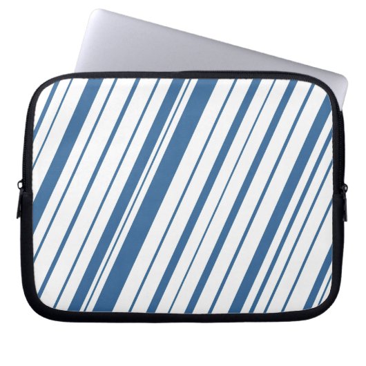 Diagonal Stripe ~ Steel Blue Laptopschutzhülle (Vorderseite)