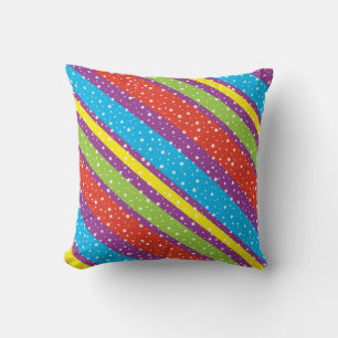 Diagonal Striped Star Muster Kissen
