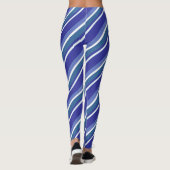 Diagonal Stripes blau Leggings (Rückseite)