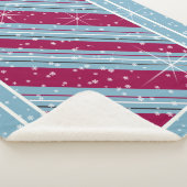 Diagonal Stripes Blue ID440 Sherpadecke (3/4)