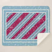 Diagonal Stripes Blue ID440 Sherpadecke (Vorderseite (Horizontal))