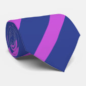 Diagonal Stripes Blue Pink Krawatte (Gerollt)