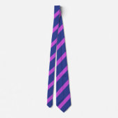 Diagonal Stripes Blue Pink Krawatte (Rückseite)