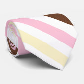 Diagonal Stripes Chocolate Vanilla Krawatte (Gerollt)