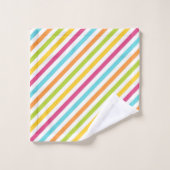 Diagonal stripes in vibrant colors badhandtuch set (Waschlappen)