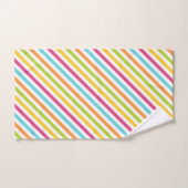 Diagonal stripes in vibrant colors badhandtuch set (Handtuch)