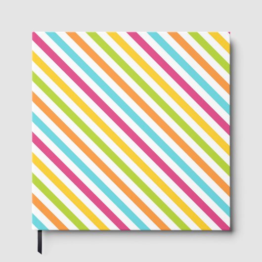 Diagonal stripes in vibrant colors gästebuch (Vorderseite)
