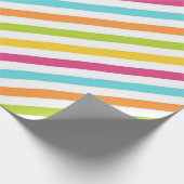 Diagonal stripes in vibrant colors geschenkpapier (Ecke)