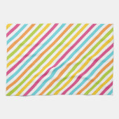 Diagonal stripes in vibrant colors geschirrtuch (Horizontal)